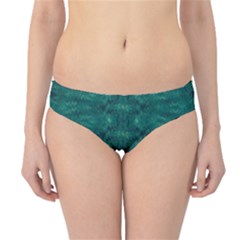 Teal Ikat Pattern Hipster Bikini Bottoms by SpinnyChairDesigns