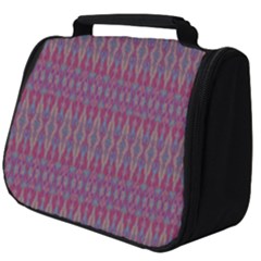 Red Blue Ikat Pattern Full Print Travel Pouch (big) by SpinnyChairDesigns