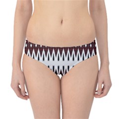 Brown And White Ikat Hipster Bikini Bottoms by SpinnyChairDesigns