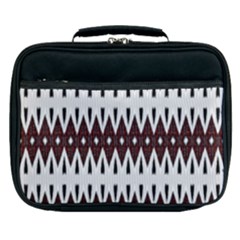 Brown And White Ikat Lunch Bag by SpinnyChairDesigns