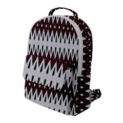 Brown And White Ikat Flap Pocket Backpack (large) by SpinnyChairDesigns