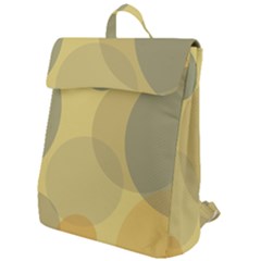 Yellow Grey Large Polka Dots Flap Top Backpack by SpinnyChairDesigns