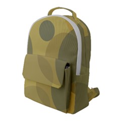 Yellow Grey Large Polka Dots Flap Pocket Backpack (large)