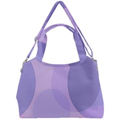 Purple Large Print Polka Dota Double Compartment Shoulder Bag by SpinnyChairDesigns