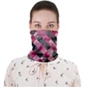 Abstract Pink Grey Stripes Face Covering Bandana (Adult) View1