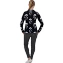 Black and White Skulls Women s Pique Long Sleeve Tee View2