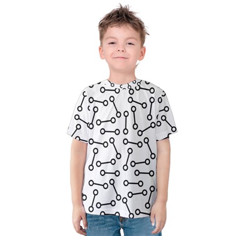 Abstract Black And White Minimalist Kids  Cotton Tee by SpinnyChairDesigns