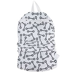 Abstract Black And White Minimalist Foldable Lightweight Backpack by SpinnyChairDesigns