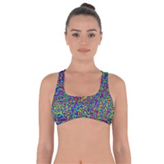 Abstract Rainbow Marble Camouflage Got No Strings Sports Bra by SpinnyChairDesigns