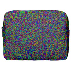 Abstract Rainbow Marble Camouflage Make Up Pouch (large) by SpinnyChairDesigns