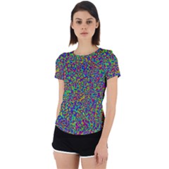 Abstract Rainbow Marble Camouflage Back Cut Out Sport Tee by SpinnyChairDesigns