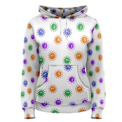 Cartoon Corona Virus Covid 19 Women s Pullover Hoodie by SpinnyChairDesigns