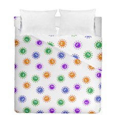 Cartoon Corona Virus Covid 19 Duvet Cover Double Side (full/ Double Size) by SpinnyChairDesigns