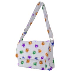 Cartoon Corona Virus Covid 19 Full Print Messenger Bag (s) by SpinnyChairDesigns