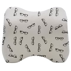 Geek Glasses With Eyes Velour Head Support Cushion by SpinnyChairDesigns