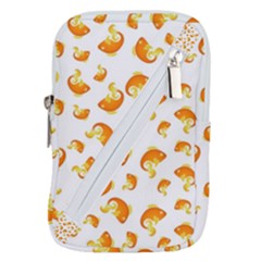 Orange Goldfish Pattern Belt Pouch Bag (small) by SpinnyChairDesigns