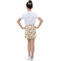 Orange Goldfish Pattern Kids  Tennis Skirt View2