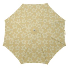 Gold Stars Pattern Straight Umbrellas