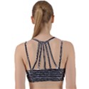 Black and White Abstract Grunge Stripes Line Them Up Sports Bra View2