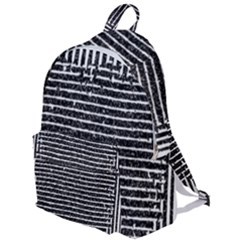 Black And White Abstract Grunge Stripes The Plain Backpack by SpinnyChairDesigns