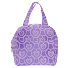 Purple Hearts Pattern Boxy Hand Bag by SpinnyChairDesigns