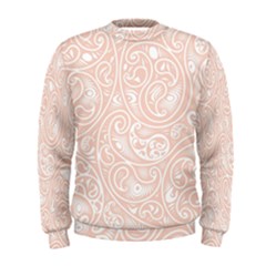 Barely There White Paisley Pattern Men s Sweatshirt by SpinnyChairDesigns