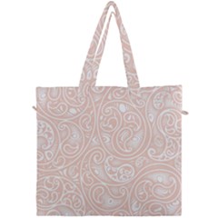 Barely There White Paisley Pattern Canvas Travel Bag
