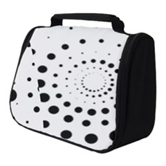 Abstract Black And White Polka Dots Full Print Travel Pouch (small) by SpinnyChairDesigns