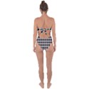 Black and White Buffalo Plaid Tie Back One Piece Swimsuit View2