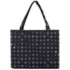 Abstract Black Checkered Pattern Mini Tote Bag by SpinnyChairDesigns