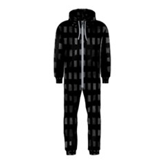 Abstract Black Checkered Pattern Hooded Jumpsuit (kids) by SpinnyChairDesigns