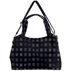 Abstract Black Checkered Pattern Double Compartment Shoulder Bag by SpinnyChairDesigns