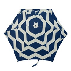 Diamonds Blue Mini Folding Umbrellas