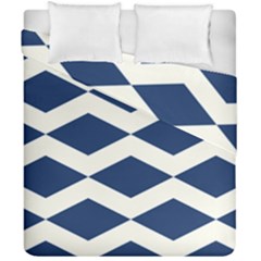 Diamonds Blue Duvet Cover Double Side (california King Size) by MooMoosMumma