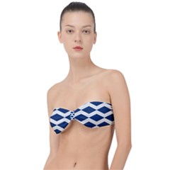 Diamonds Blue Classic Bandeau Bikini Top 