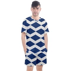 Diamonds Blue Men s Mesh Tee And Shorts Set