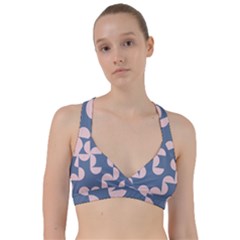 Pink And Blue Shapes Sweetheart Sports Bra