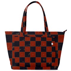 Red And Black Checkered Grunge  Back Pocket Shoulder Bag  by SpinnyChairDesigns