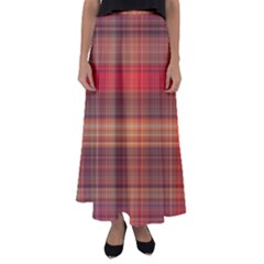 Madras Plaid Fall Colors Flared Maxi Skirt by SpinnyChairDesigns