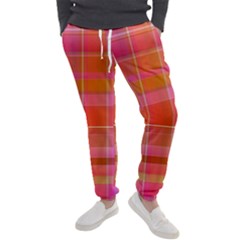 Pink Orange Madras Plaid Men s Jogger Sweatpants