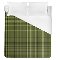 Green Madras Plaid Duvet Cover (queen Size) by SpinnyChairDesigns