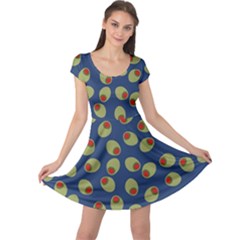 Green Olives With Pimentos Cap Sleeve Dress by SpinnyChairDesigns