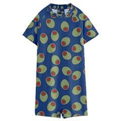 Green Olives With Pimentos Kids  Boyleg Half Suit Swimwear