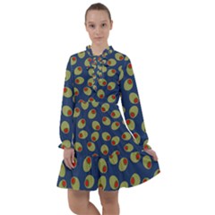 Green Olives With Pimentos All Frills Chiffon Dress