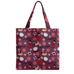 Japan Girls Zipper Grocery Tote Bag by kiroiharu