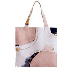 Pink And Blue Marble Zipper Grocery Tote Bag by kiroiharu