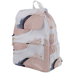 Pink And Blue Marble Top Flap Backpack by kiroiharu