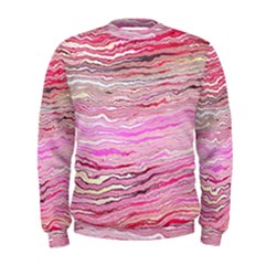 Pink Abstract Stripes Men s Sweatshirt by SpinnyChairDesigns