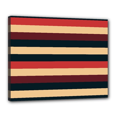 Seventies Stripes Canvas 20  X 16  (stretched) by tmsartbazaar