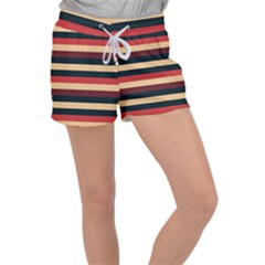 Seventies Stripes Velour Lounge Shorts